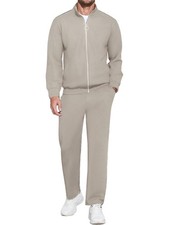 Mens 2 Piece Sweatsuits for Men Full Zip Casual Track Suits Athletic Jogging ...