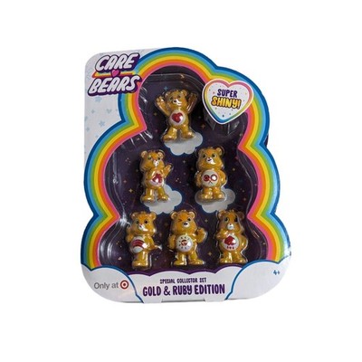 Care Bears Super Shiny Gold & Ruby Edition Action Figure 6-Pack Special Edition