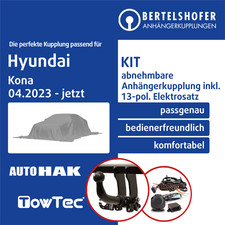 Für HYUNDAI Kona Typ SX2 04.2023-jetzt AHK abn +13pol spez. E-Satz TOP