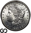 1885 Morgan Silver Dollar Coin, Sharp Gem BU+ Solid Gem BU++