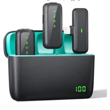 Wireless Lavalier Microphone Mic for DSLR Camera iPhone Android Live Streaming