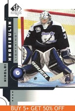2001-02 SP Authentic #81 Nikolai Khabibulin Tampa Bay Lightning Hockey