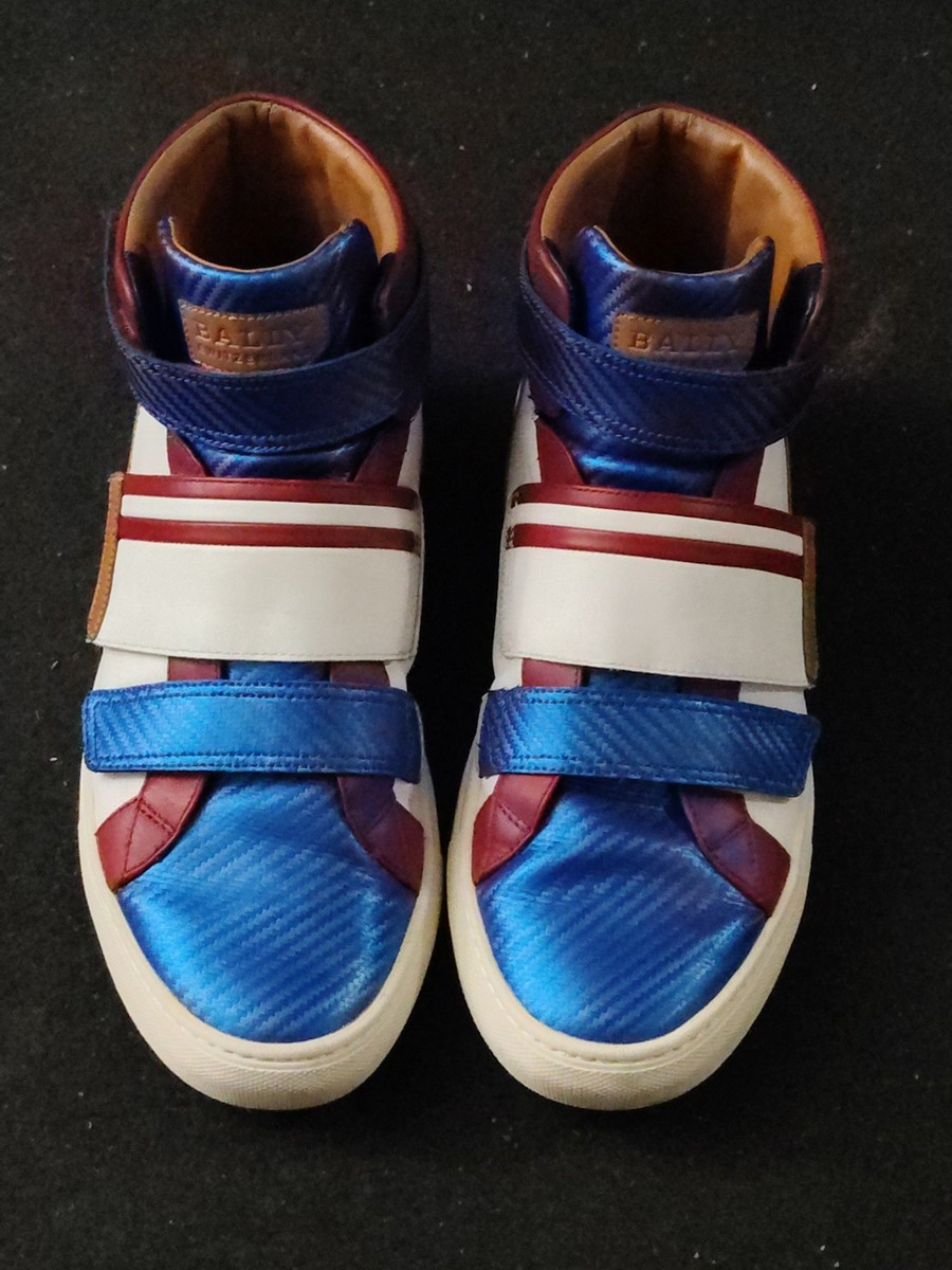 Bally Switzerland Herick 107 Leather High-Tops Red White  display picture 3