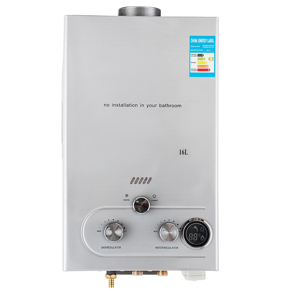 16L Hot Water Heater Gas LPG Propane Tankless Instant Boiler 4.3GPM Shower  Kit | eBay