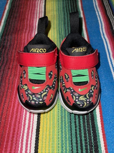 Nike Air Max 200 Toddler 2C Fruit Sneakers University Red Green Spark Adorable - Picture 7 of 10