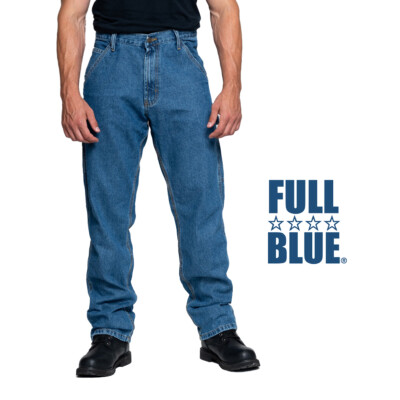 Full Blue Men's Big Tall Carpenter Jean Light Stonewash