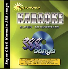 kARAOKE SUPERCORE Super CD G 388 Tracks it Plays on CAVS or Window PC In case