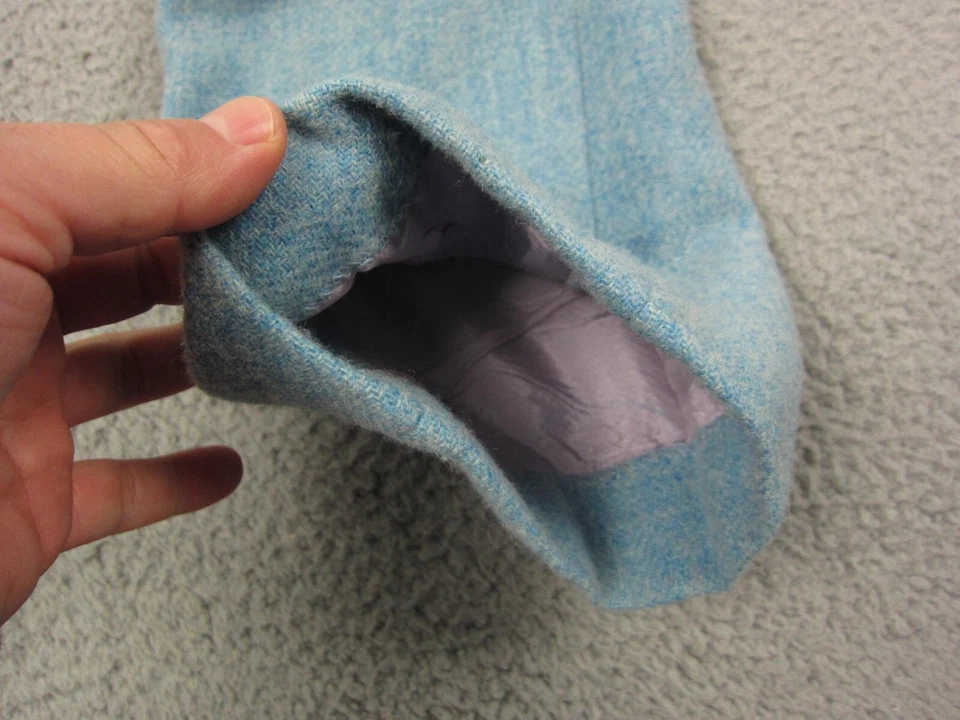 Vintage 70s Tweed Pants Girls 24x25 Blue Kids Youth Wool Casual Disco - Image 4 of 4