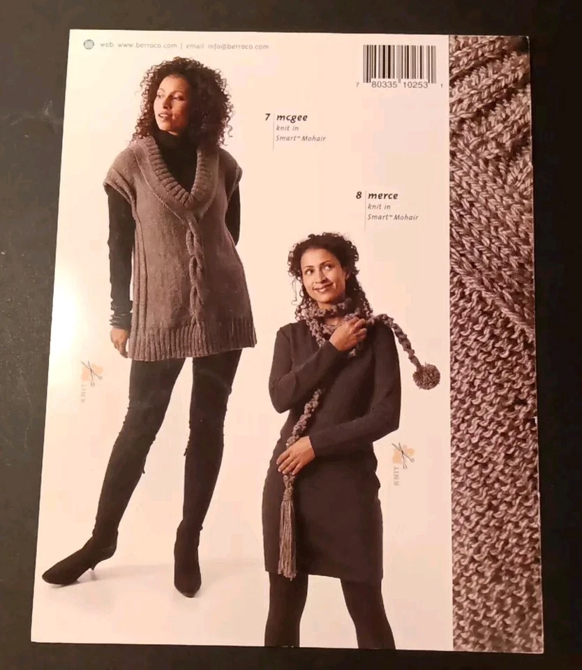 Berroco Knitting Pattern Book #253 Smart Mohair - 8 Designs for Women - Image 2 of 2