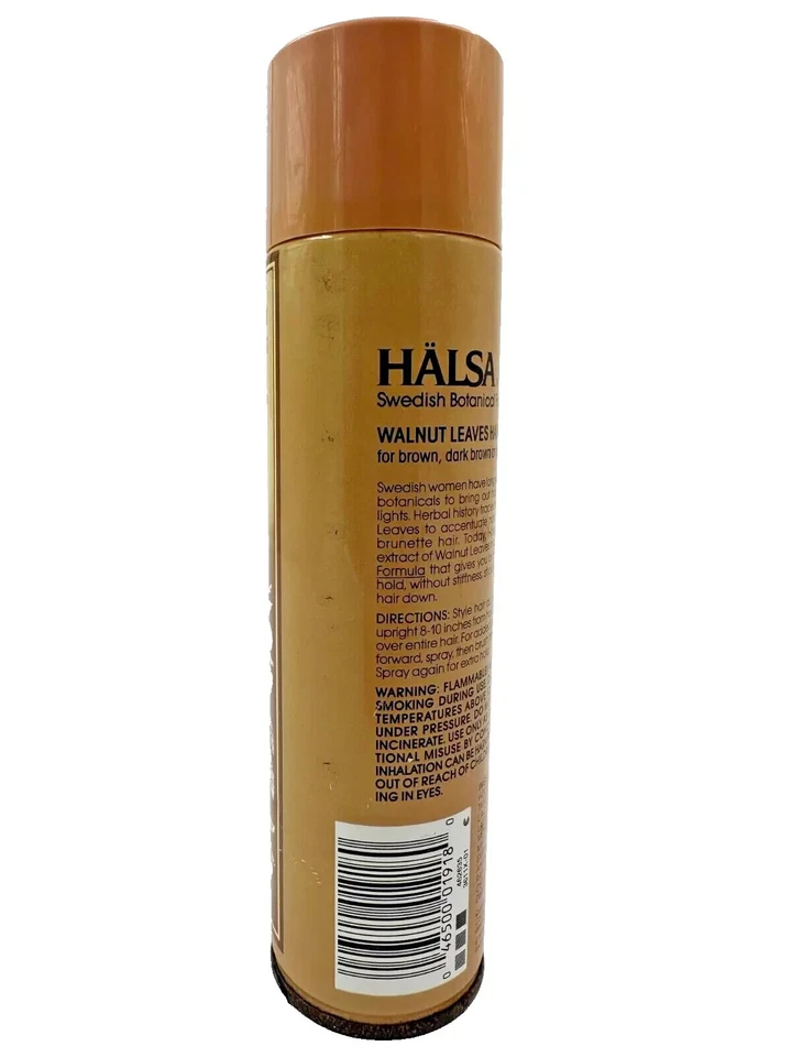 Spray para el cabello SC Johnson Wax Halsa 1986 Swedish Botanical Max Hold hojas de nogal Foto 4 de 4