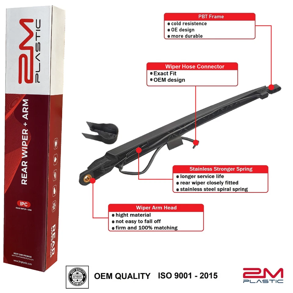 Rear Wiper Arm & Blade For Chevy TAHOE Suburban 1500 07-14 2500 07-13 OE Quality - Imagem 2 de 3