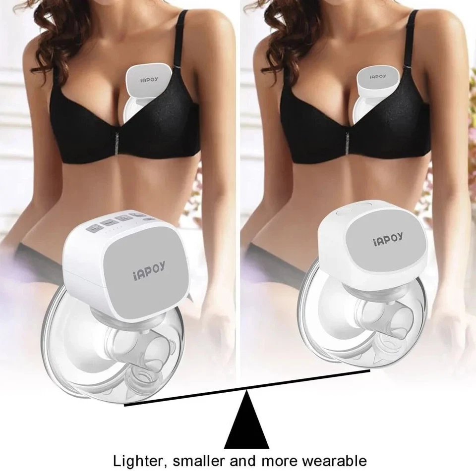 Extractor de leche doble portátil manos libres eléctrico succión alimentación de leche 5 modos NUEVO Foto 4 de 4