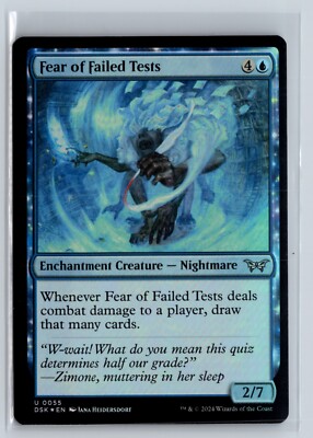 (2x FOIL) Fear of Failed Tests Duskmourn   MTG Magic the Gathering Card