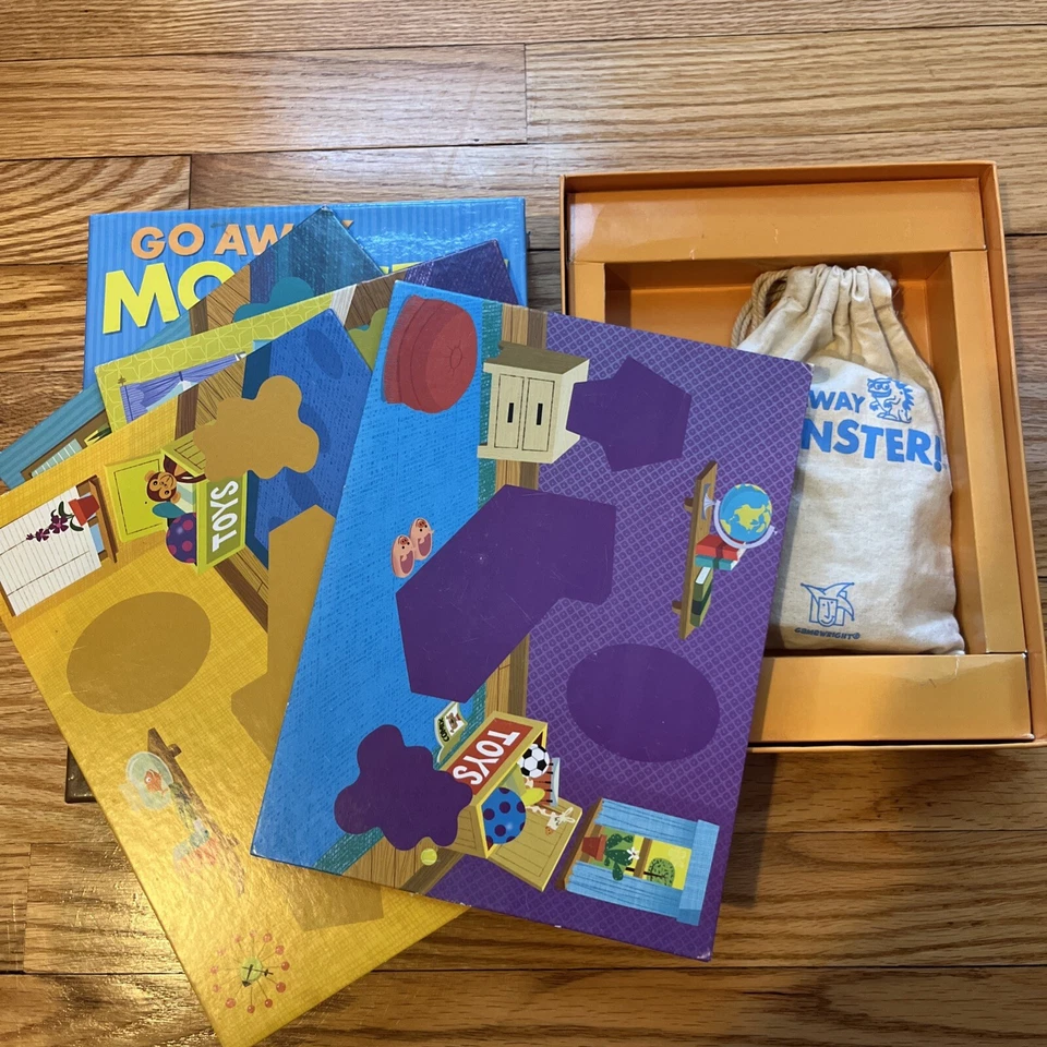 Go Away Monster! Gamewright Boardgame Preschool Learn Shapes MissingInstructions - Image 2 of 4