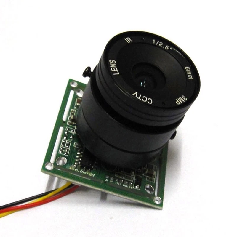 480TVL CCD IR Color CCTV Camera Board PCB mainboard Analog 960H with 6mm cs lens - Image 2 of 4