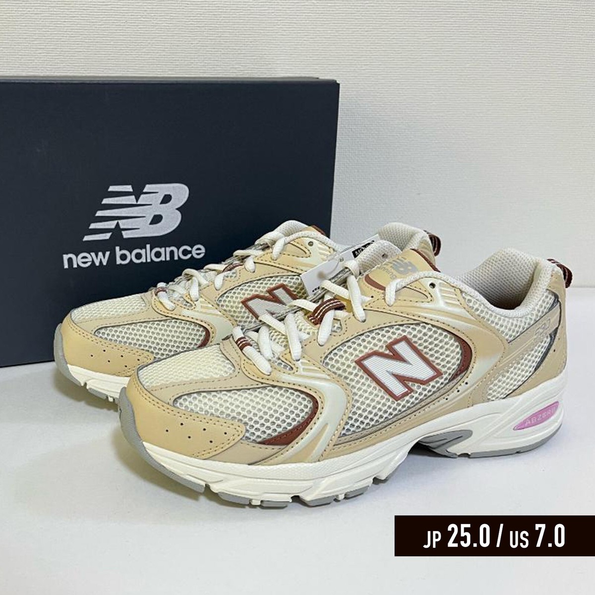 NEW BALANCE 530 EMS MR530EMS BEIGE US7 Sneakers Running
