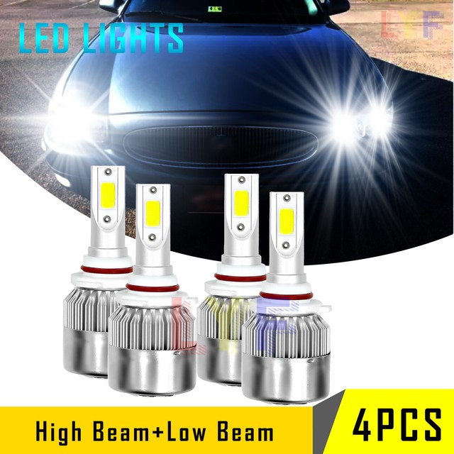 Combo LED Headlight Bulbs Fit for Buick LeSabre 2000-2005 High Low Beam