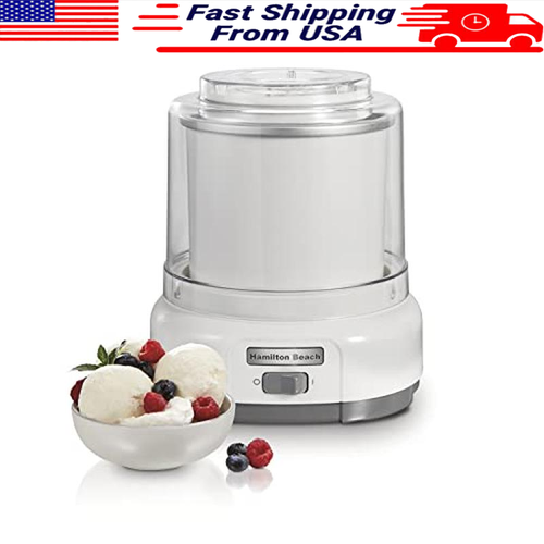 Electric Ice Cream Maker Homemade Frozen Treats Quick Sorbet Yogurt Custard New