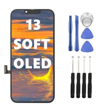 For iPhone 13 Soft OLED Display LCD Touch Screen Digitizer Frame Replacement Kit