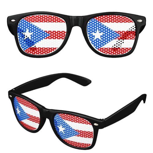 Puerto Rico Sonnenbrille mit ricanischer Flagge KOSTENLOSER VERSAND Boricua - Bild 1 von 2