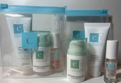 European Wax Center Brightening Serum Cleanser Toner travel set (2) New