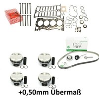 Kolbenset +0,50Mm Reparatur Kit + Zahnriemen FüR VW 1.4 TSI CMB CXS Golf7 04E107