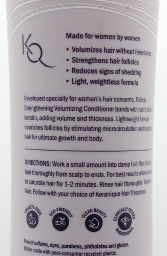 Keranique Rejuvenate Follicle Strengthening Conditioner, 8oz / 240ml (Full Size) - Picture 3 of 3