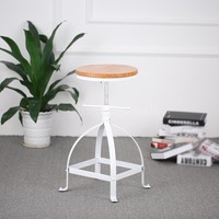 Industrial Bar Stool Rustic Swivel Height Adjustable W/footrest Kitchen E6h6 on sale Industrial Bar Stool Rustic Swivel Height Adjustable W/footrest Kitchen E6h6 on sale