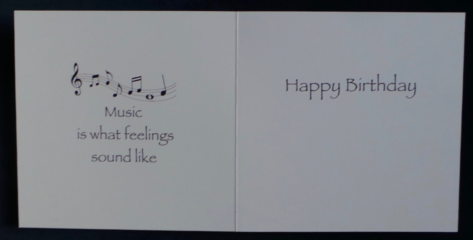 RECORDER Birthday Greeting Card Appears Floating Music Score Can add