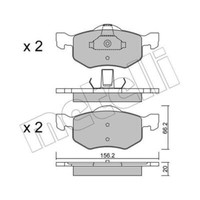 Metelli BremsbeläGe Bremsbelegsatz Vorne FüR Ford Maverick Mazda Tribute