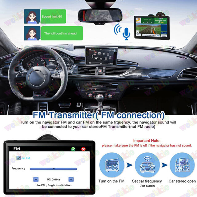 7'' GPS Sat Nav FM Navigation Car Truck HD Touch Screen UK&amp;EU Maps Free Lifetime CQ10894
