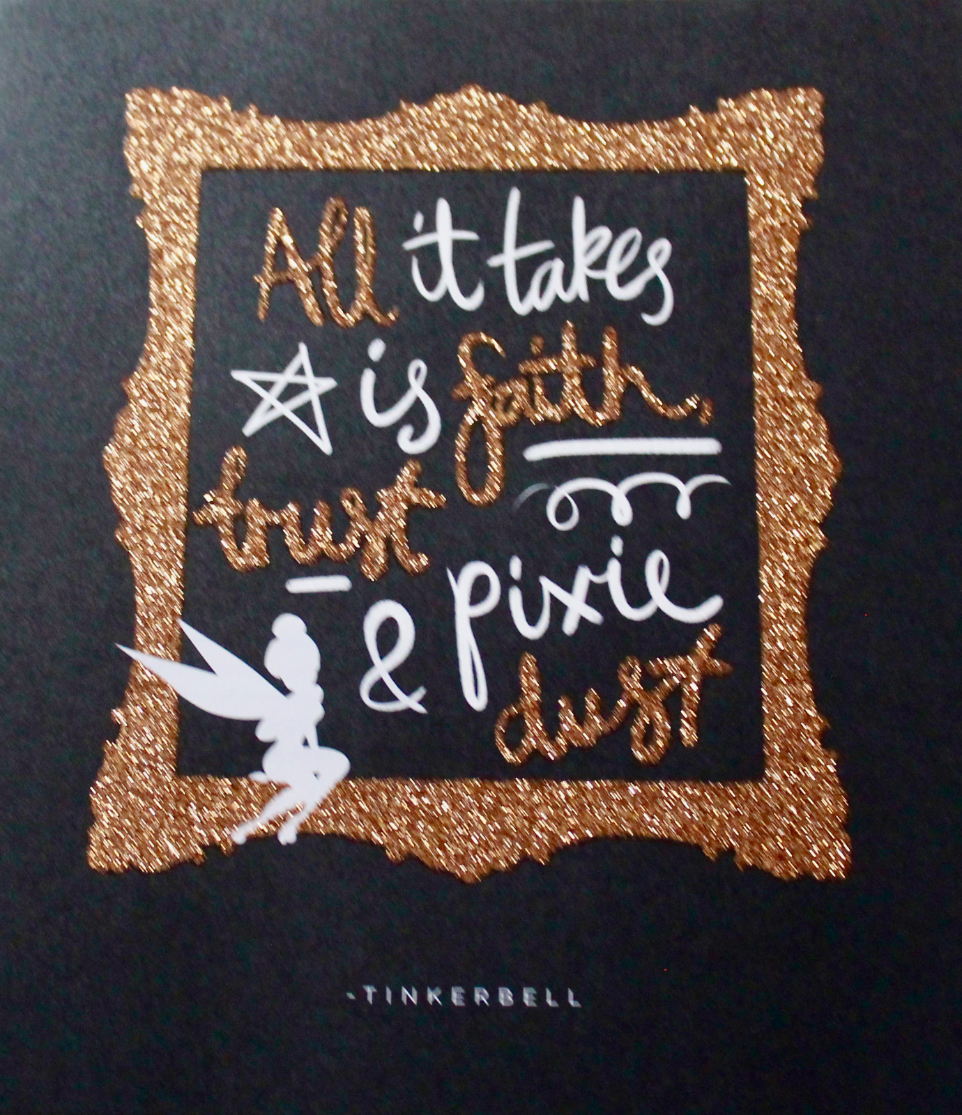 All it takes is faith, trust & pixie dust blank card & envelope, humour, new