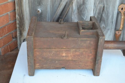 antique tobacco grinder Antique Primitive Hand Made Wood Tobacco Grinder