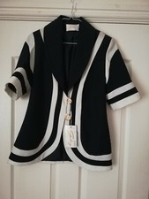 Gabriella By Chebry Suit Jacket Size 38 Chest In Navy