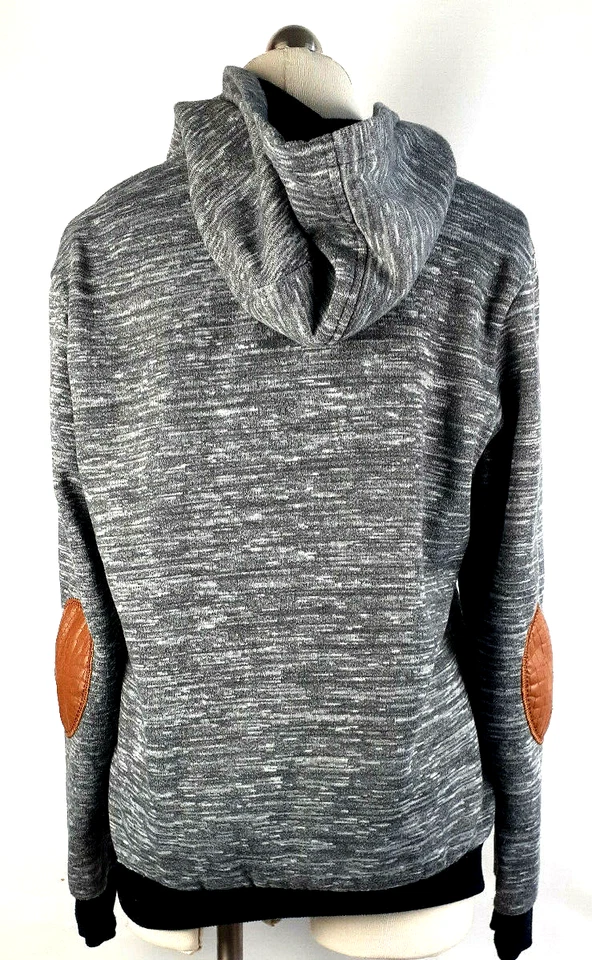 Lee Hanton Women's Hoodie Pocket Faux Leather Trim Size Large - Image 2 of 4