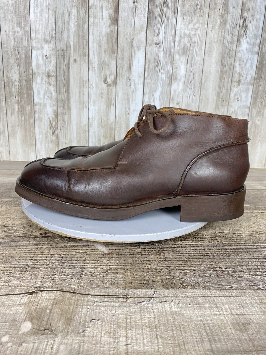 Vintage Lavorazione Artigiana Mens Brown Leather Ankle Boots  display picture 3