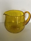 Blenko 3750 Vintage Mid Century Gold Crackle Glass Pitcher 6.5” Tall — photo 1