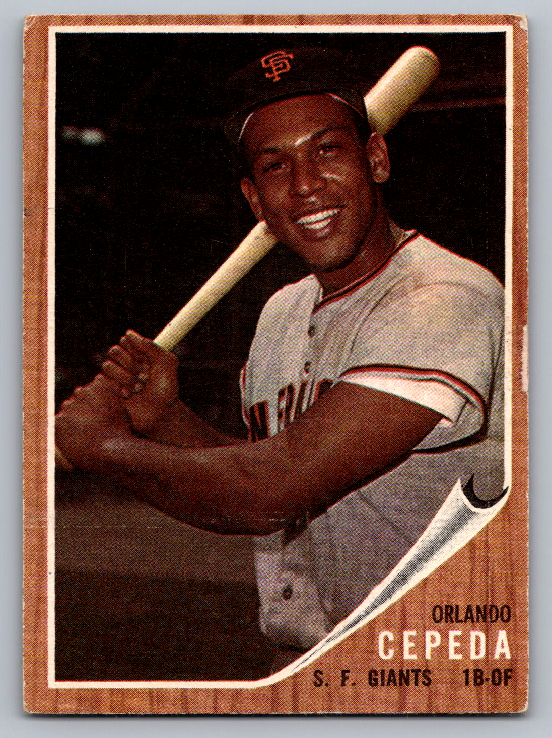 1962 Topps #40 Orlando Cepeda San Francisco Giants Baseball Card  