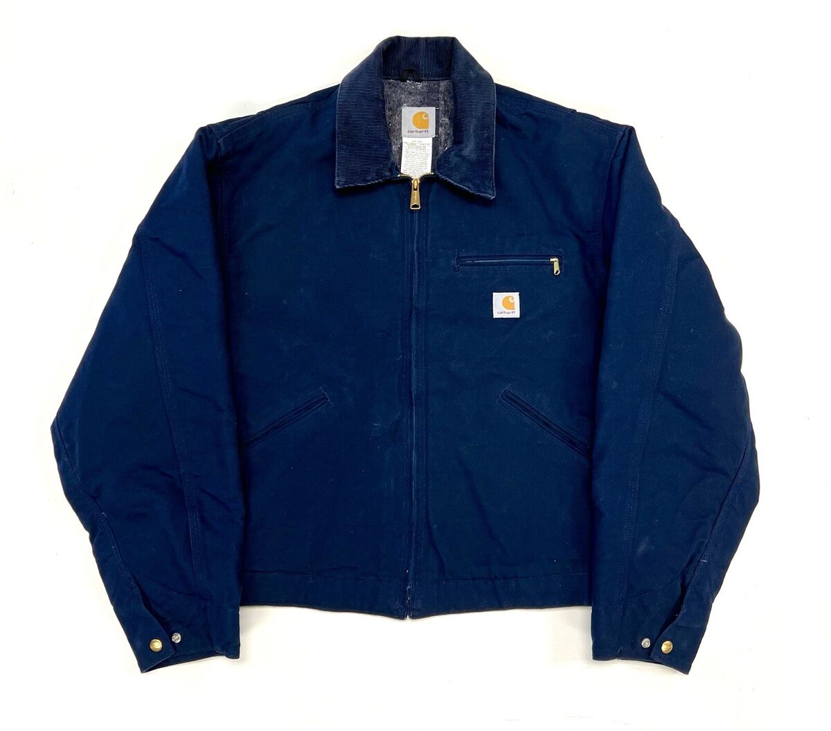 CARHARTT DETROIT JACKET J01 DNY navy blue sz48 MENS L CARHARTT DETROIT JACKET J01 DNY navy blue sz48 MENS L