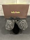 Kelly & Katie “Chantel” Black/White Crosshatch design Heels Shoes Size US 7 — photo 4