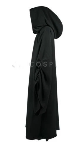 Star Wars Emperador Palpatine Darth Sidious Bata Disfraz Cosplay Negro Foto 4 de 4