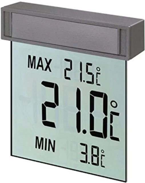 TFA-Dostmann VISION Digitales Fensterthermometer - Silber (30.1025)