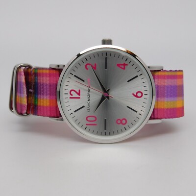 ISAAC MIZRAHI LIVE! IMZ744 Multicolor Band Quartz Women's Watch New Battery