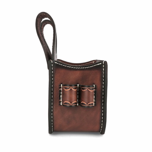 TOURBON Leather Shotgun Cartridge Bag Belt Pouch 12GA Waist Case Shells Carrier - Picture 13 of 24