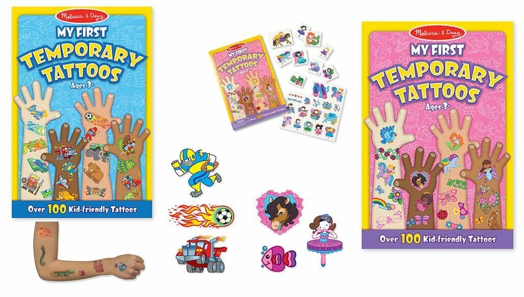 Melissa and Doug Max 62% OFF My First Temorary Max 54% OFF - Tattoos Pink Combo Blue