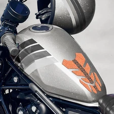 MC Motoparts Orange Net Shield Gas Tank Pad Cover Protector Removable