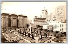 RPPC Union Square SF San Francisco Postcard - M7