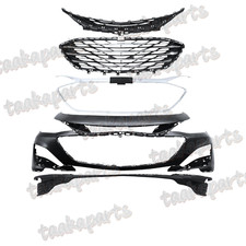 For Chevrolet Malibu 2019-2022 Front Bumper Cover Kit Grill Grille Trim 5pcs For Chevrolet Malibu 2019-2022 Front Bumper Cover Kit Grill Grille Trim 5pcs