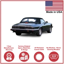 Fits Jaguar XJS Convertible Soft Top 1989-1996 New Blue Canvas Cloth