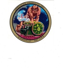 Hercules Gas Engine Motor Hit & Miss Decal Flywheel Evansville Indiana 
